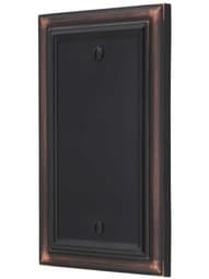 Georgian Single-Blank Cover Plate in Aged Bronze.